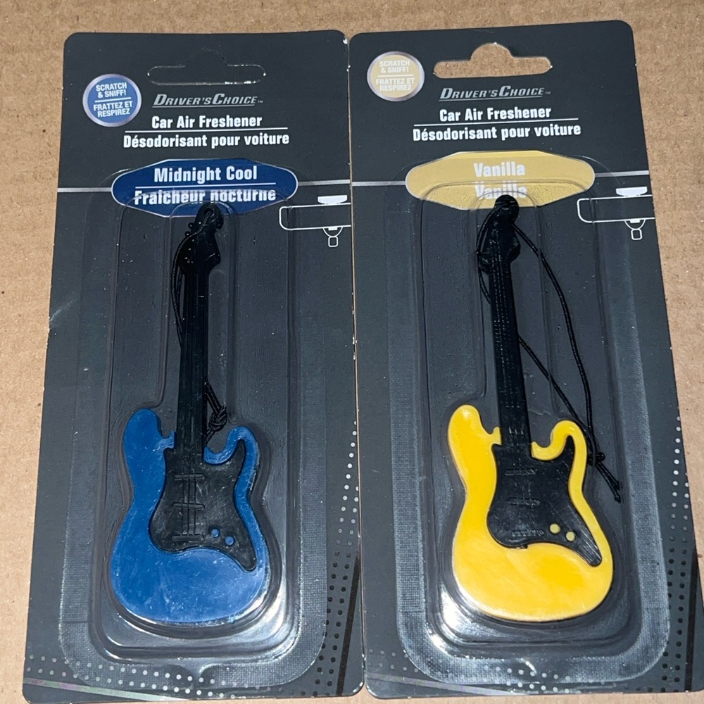 Driver’s Choice Guitar Car Air Fresheners Set | Midnight Cool + Vanilla